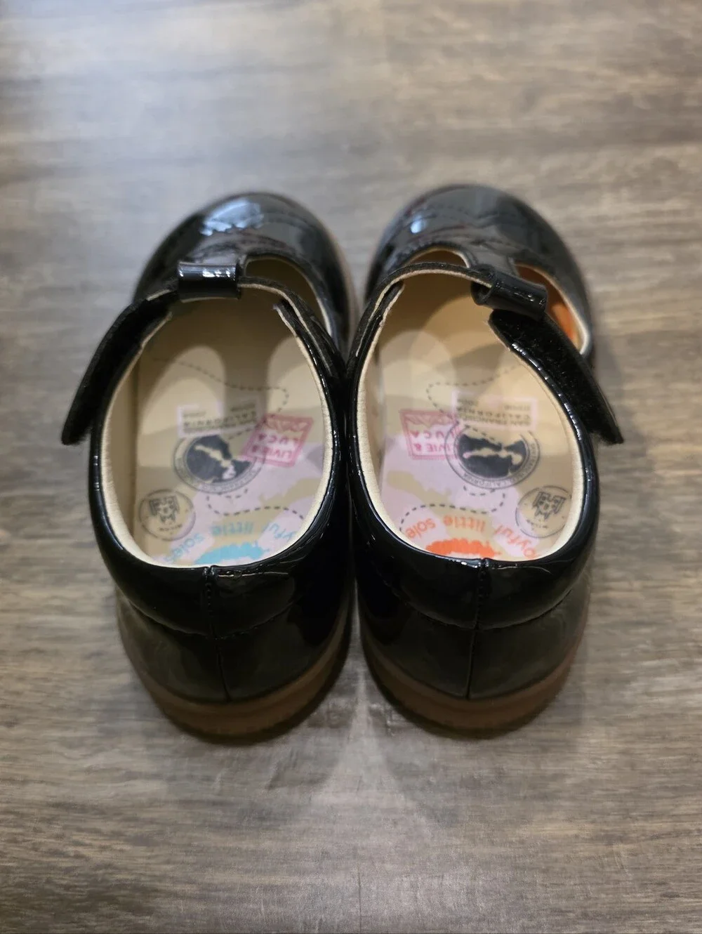 Girls Black Patent T-Strap Mary Jane Shoes Livie & Luca 8 Toddler